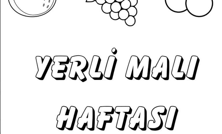 Yerli Malı Boyama Sayfaları