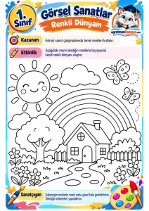 1. Sınıf Görsel Sanatlar Renkli Dunyam