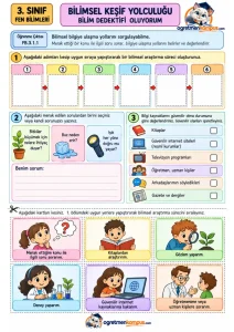 3. Sınıf Fen Bilimsel Keşif Yolculuğu Bilim Dedektifi Etkinliği