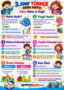 3. Sınıf Türkçe – Nokta ve Virgül Ders Notu