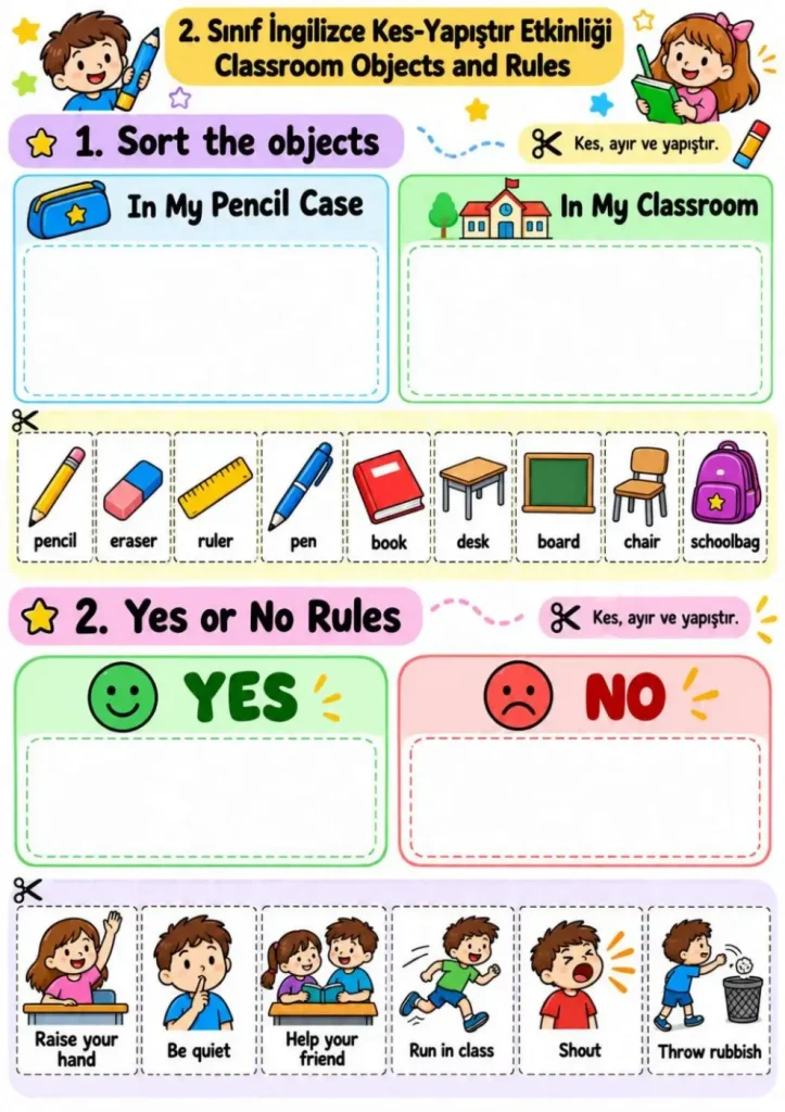 Classroom Rules Kes Yapıştır