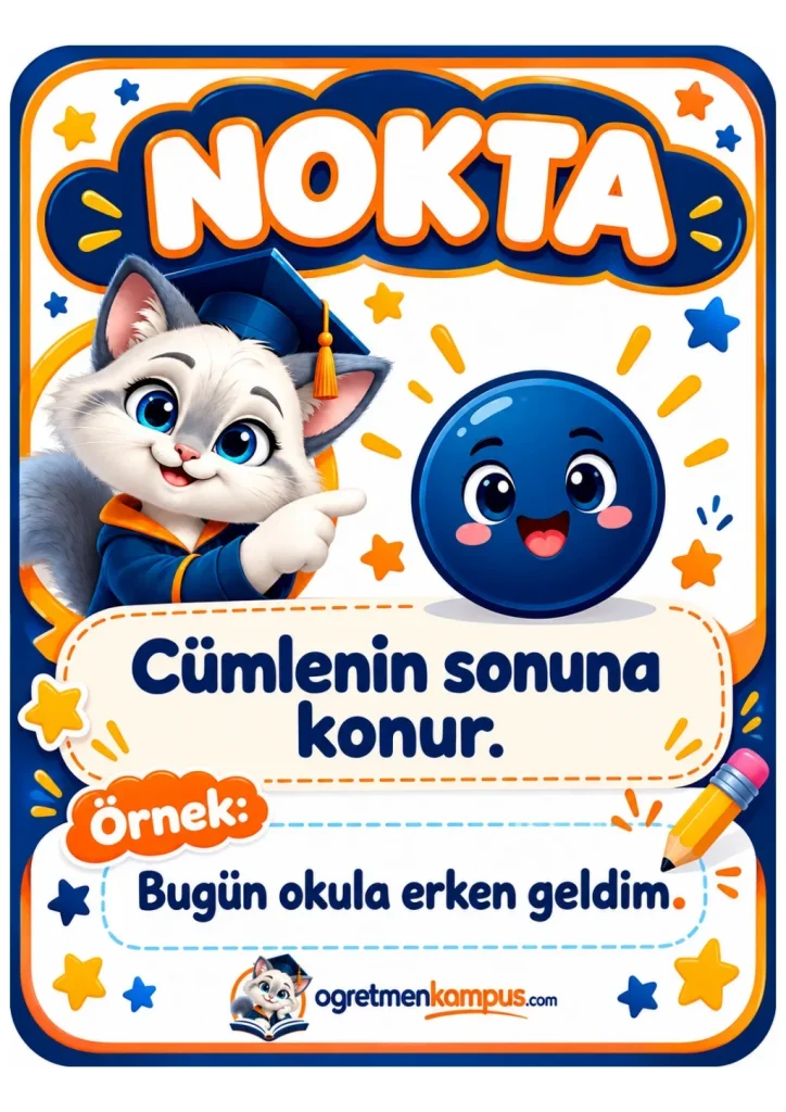 Noktalama İşaretleri Sınıf Panosu A4 Kartlar