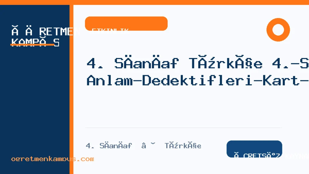 4. Sınıf Türkçe 4.-Sınıf Anlam-Dedektifleri-Kart-Oyunu-Posterleri